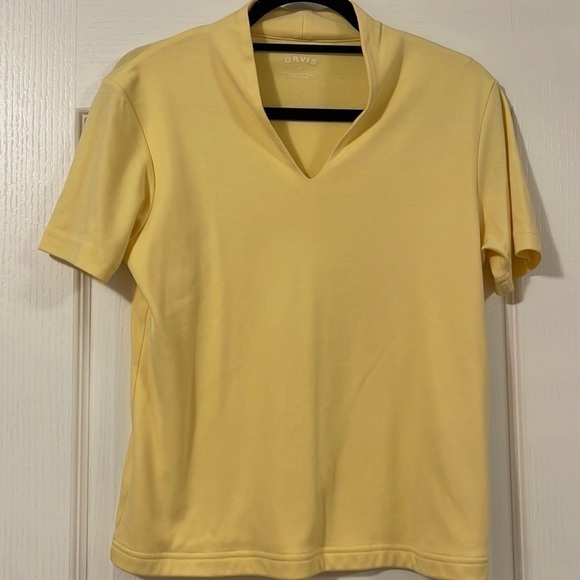 Orvis Tops - Ladies MD Orvis yellow top